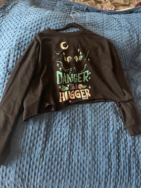 Killstar Black cropped sweatshirt I’m a hugger cthulu